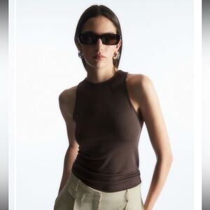 COS Cut Out Tank in Brown